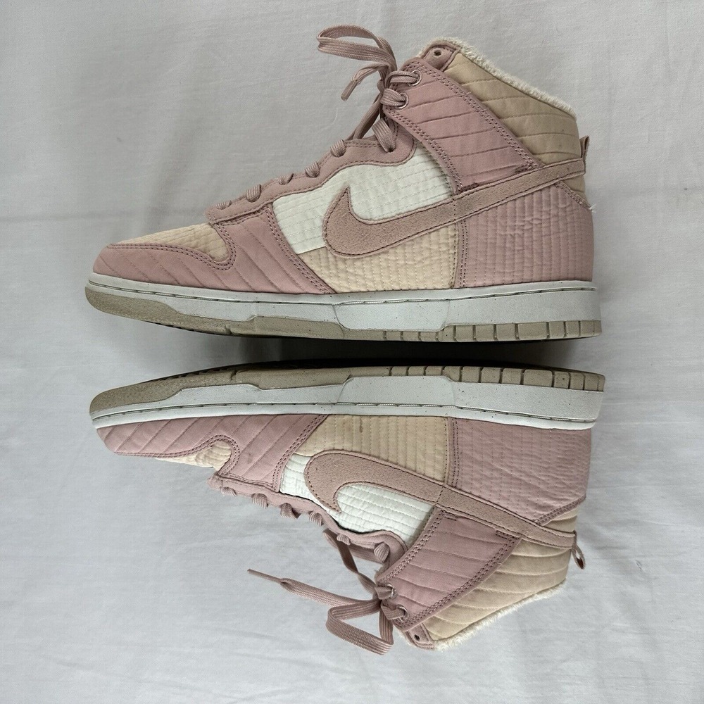 Nike Dunk High LX Next Nature Pink & Cream Oxford DN9909-200 Women's Size 10.5 - Picture 8 of 10